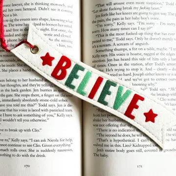 Believe Felt Bookmark