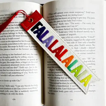 Fa La La La Felt Bookmark