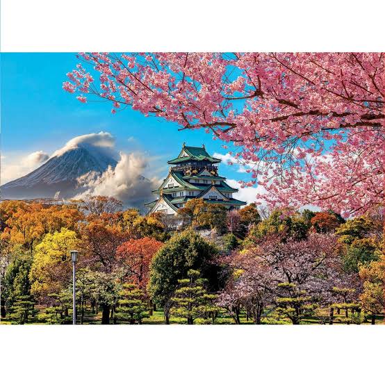 Full Blossom Osaka Castle Japan Puzzle