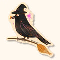 Halloween Cheeky Crow Sticker