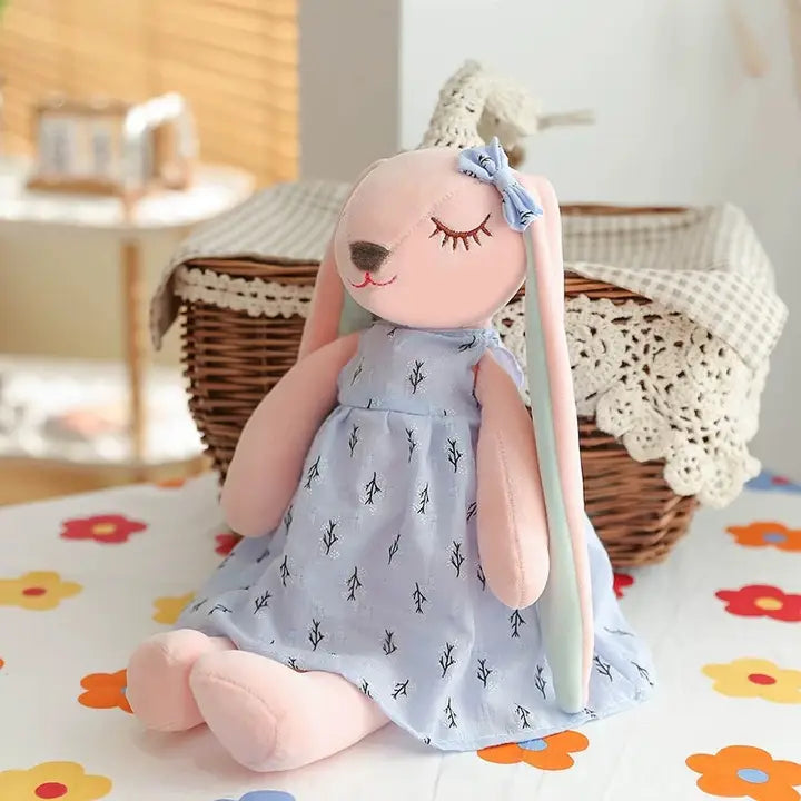 14" Dressed Blue Bunny