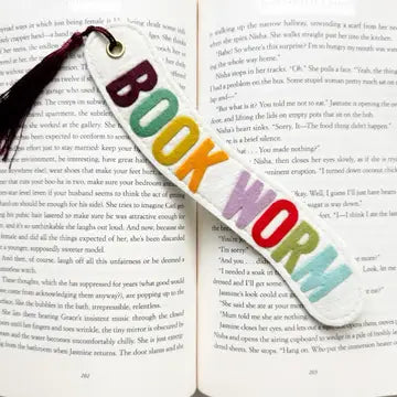 Book Worm Felt Bookmark