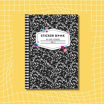 Composition Notebook Reusable Sticker Book