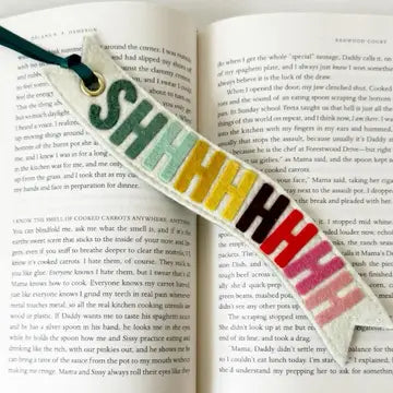 Shhhh (jewel tones) Felt Bookmark